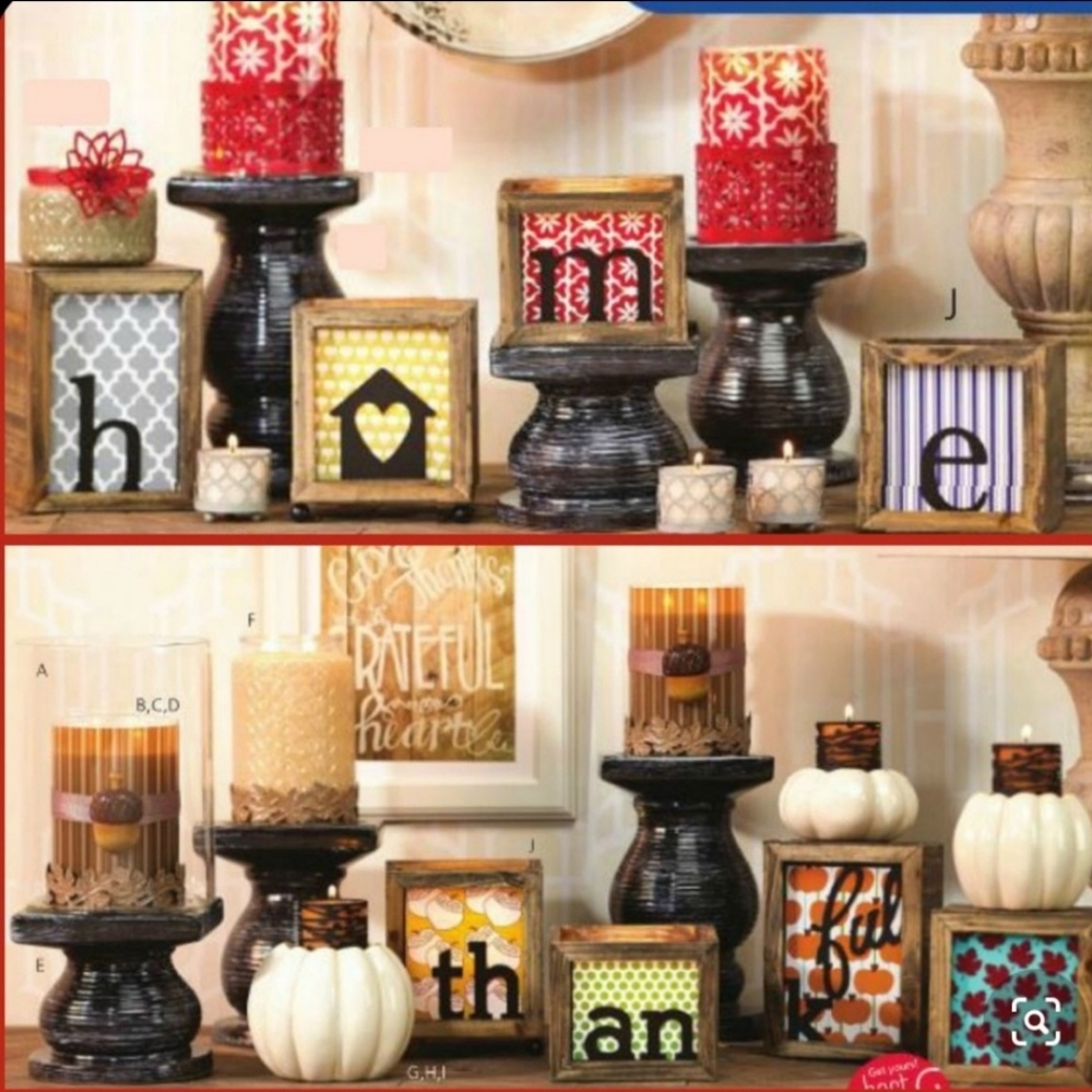 NIBโ CHANGE IT Wooden four box panel holder w/ glass inserts, 2 designs
